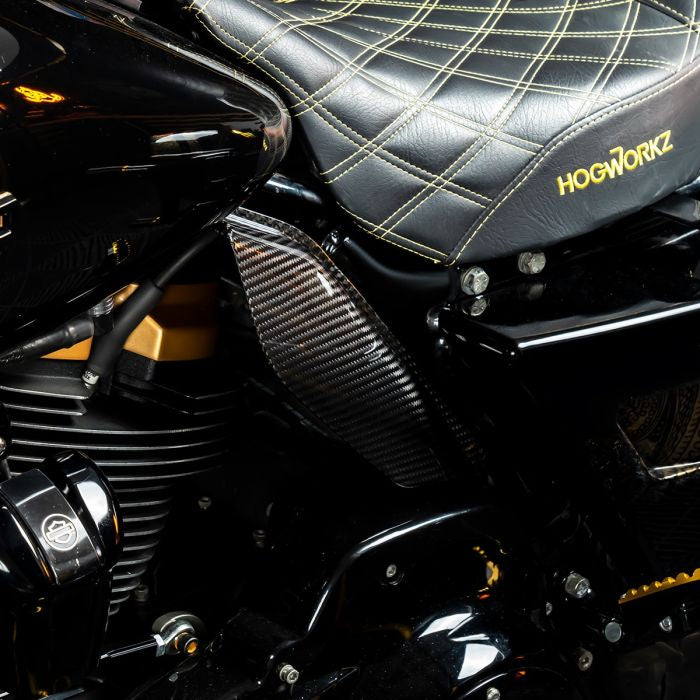 Carbon Fiber Air Deflectors for Harley® Touring from HOGWORKZ on harley bike