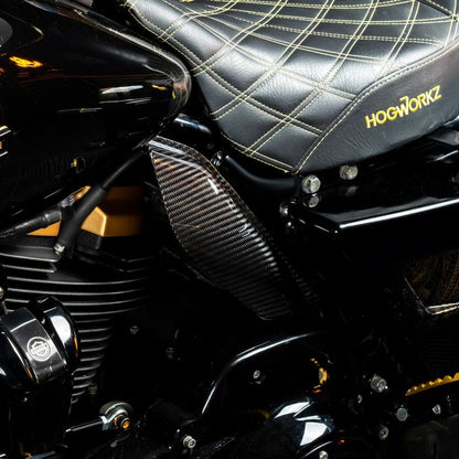 Carbon Fiber Air Deflectors for Harley® Touring from HOGWORKZ on harley bike