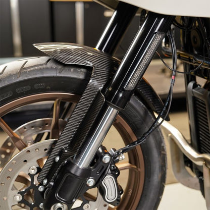 Carbon Fiber Chopped Front Fender for Harley® Low Rider S / Low Rider ST from HOGWORKZ on bike