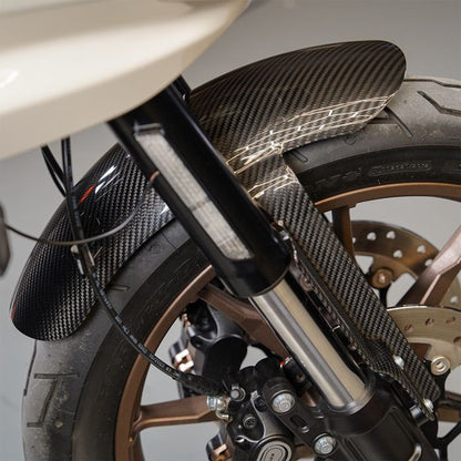 Carbon Fiber Chopped Front Fender for Harley® Low Rider S / Low Rider ST from HOGWORKZ close up