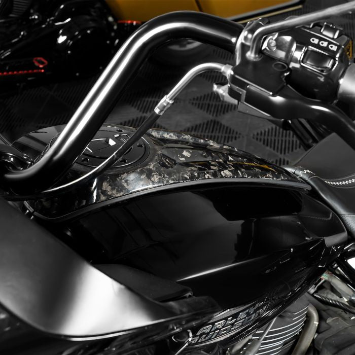 HOGWORKZ® Gloss Forged Carbon Fiber Tank Topper Dash for Harley® Touring