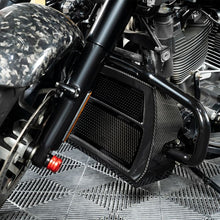 HOGWORKZ® Carbon Fiber Oil Cooler Cover for Harley® Touring on bike