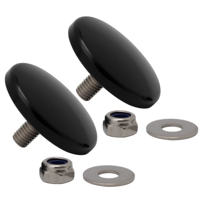 Black Fairing Mirror Hole Plugs for Harley® Street Glide from HOGWORKZ®