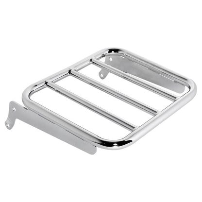 Harley Softail Chrome Luggage Rack Add-On for Sissy Bar Backrest '18-'23 from hogworkz angle