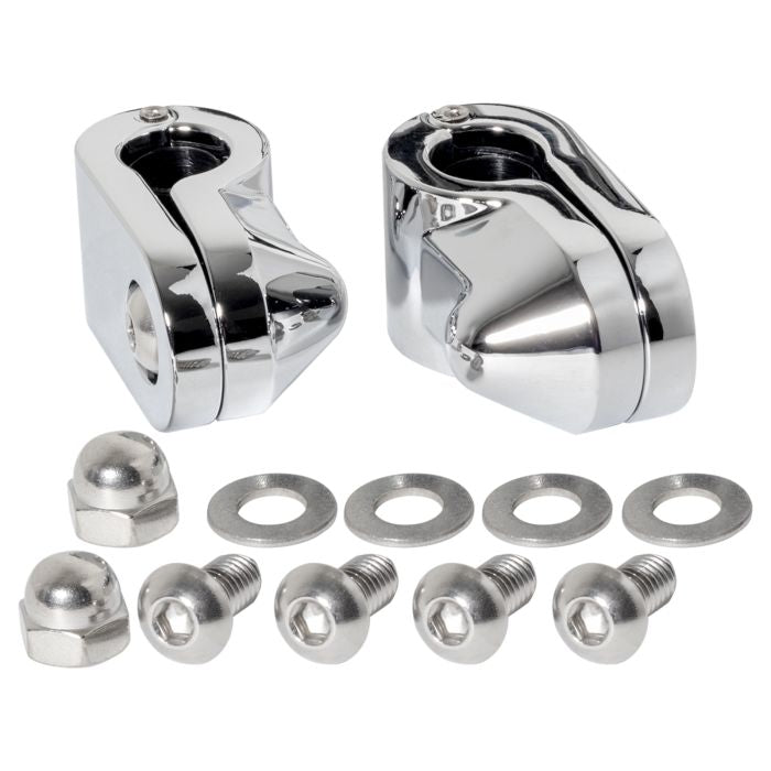 Harley Softail Chrome Luggage Rack Add-On for Sissy Bar Backrest '18-'23 from hogworkz hardware clamps