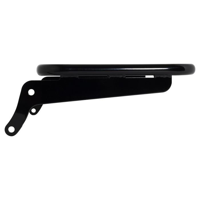 Harley Softail Black Luggage Rack Add-On for Sissy Bar Backrest from hogworkz side view