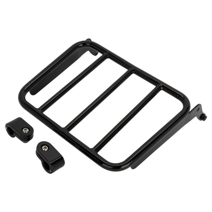 Harley® Fat Boy / Breakout Black Luggage Rack Add-On for Sissy bars from HOGWORKZ® angle