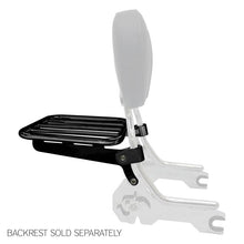 Harley Softail Black Luggage Rack Add-On for Sissy Bar Backrest from hogworkz on sissy bar