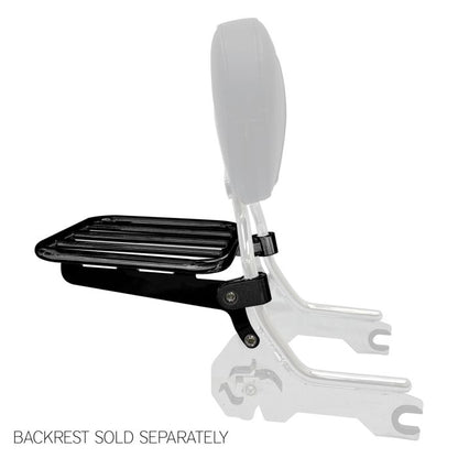 Harley Softail Black Luggage Rack Add-On for Sissy Bar Backrest from hogworkz on sissy bar