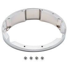 Chrome Raked 7” Headlight Bezel for Harley-Davidson® Touring '94+ from HOGWORKZ inside with hardware