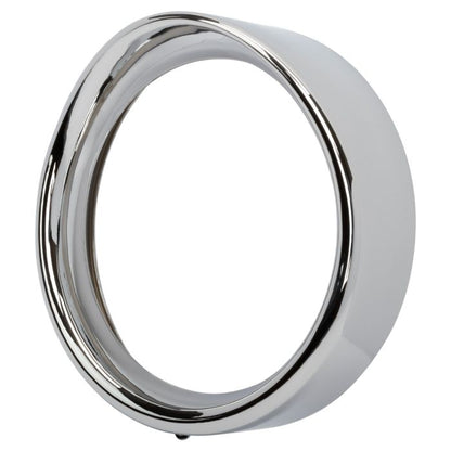 Chrome 7" Headlight Visor Trim Ring for Harley-Davidson® Softail or Freewheeler FLRT from HOGWORKZ® angle