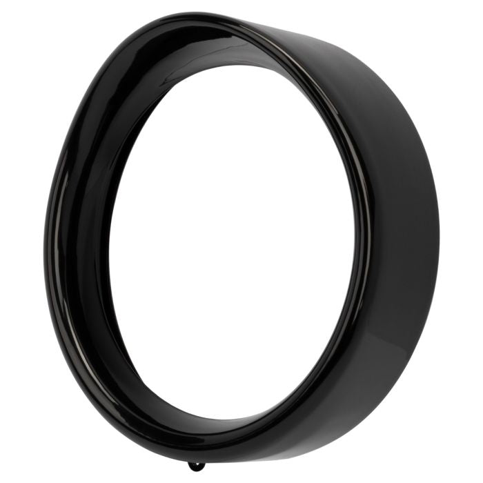 Black 7" Headlight Visor Trim Ring for Harley-Davidson® Softail / Freewheeler FLRT from HOGWORKZ angle