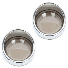 Chrome Visor Turn Signal Trim Rings for Harley-Davidson® Models with 1157 Bullet Style Smoked Lens from HOGWORKZ pair