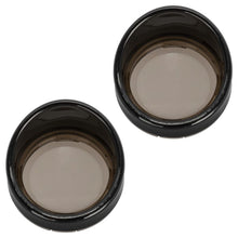 Black Visor Turn Signal Trim Rings for Harley-Davidson® Models with 1157 Bullet Style Smoked Lens from HOGWORKZ pair