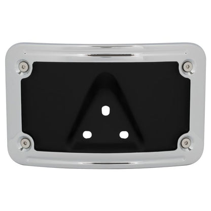 Chrome Laydown / Curved License Plate Mount for Harley-Davidson® Motorcycles from HOGWORKZ front