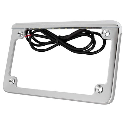 Chrome LED Low Profile License Plate Frame for Harley-Davidson® Motorcycles from HOGWORKZ side