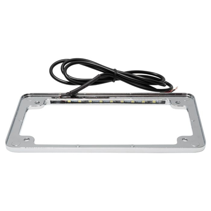 Chrome LED Low Profile License Plate Frame for Harley-Davidson® Motorcycles from HOGWORKZ bottom