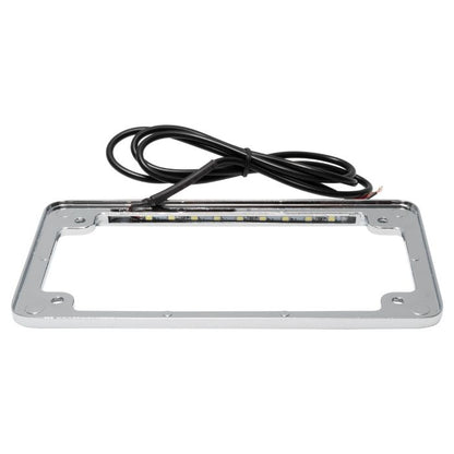 Chrome LED Low Profile License Plate Frame for Harley-Davidson® Motorcycles from HOGWORKZ bottom