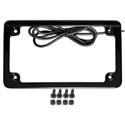Black LED Low Profile License Plate Frame for Harley-Davidson® Motorcycles from HOGWORKZ