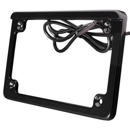 Black LED Low Profile License Plate Frame for Harley-Davidson® Motorcycles from HOGWORKZ side