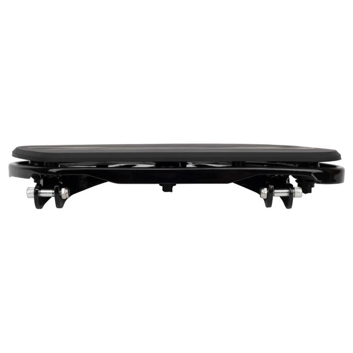 Harley driver floorboards in black from HOGWORKZ inside view