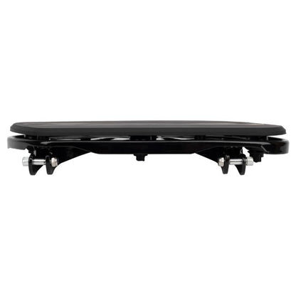 Harley driver floorboards in black from HOGWORKZ inside view