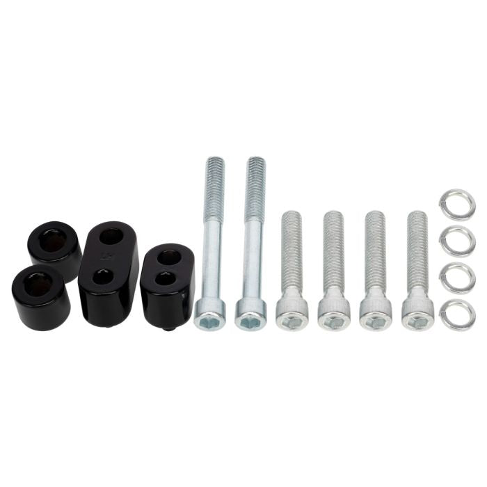 Black 3/4" Driver Floorboard Extension Kit for Harley