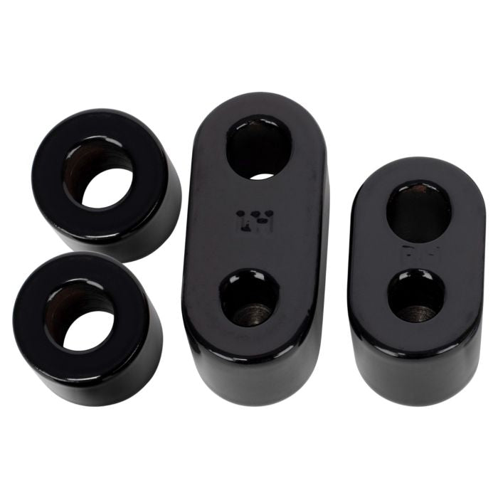 Black 3/4" Driver Floorboard Extension Kit for Harley brackets