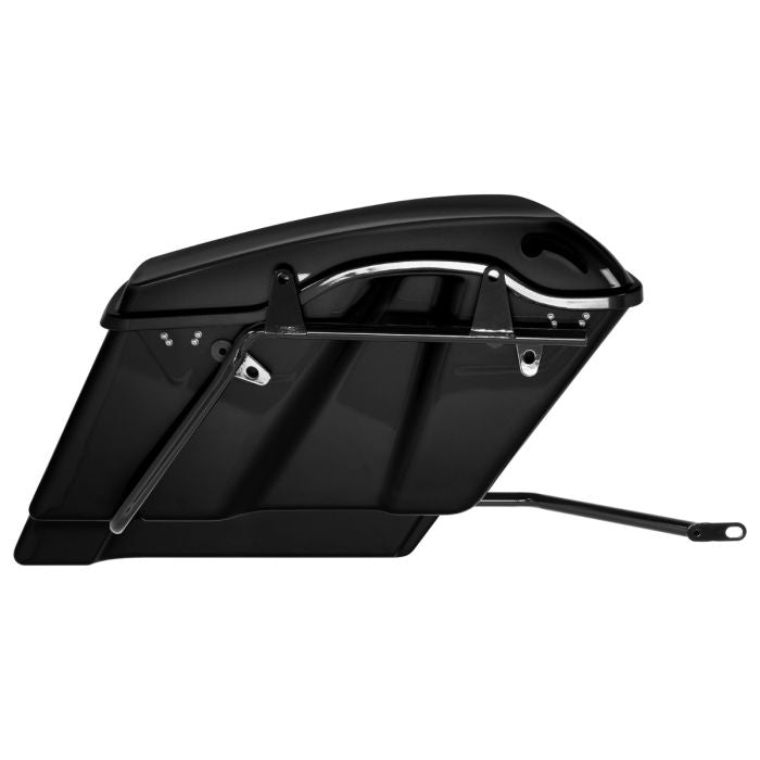 Color Match Harley® Softail Conversion Bracket Kit with 4" Dual Cut Stretched Saddlebags from HOGWORKZ inside