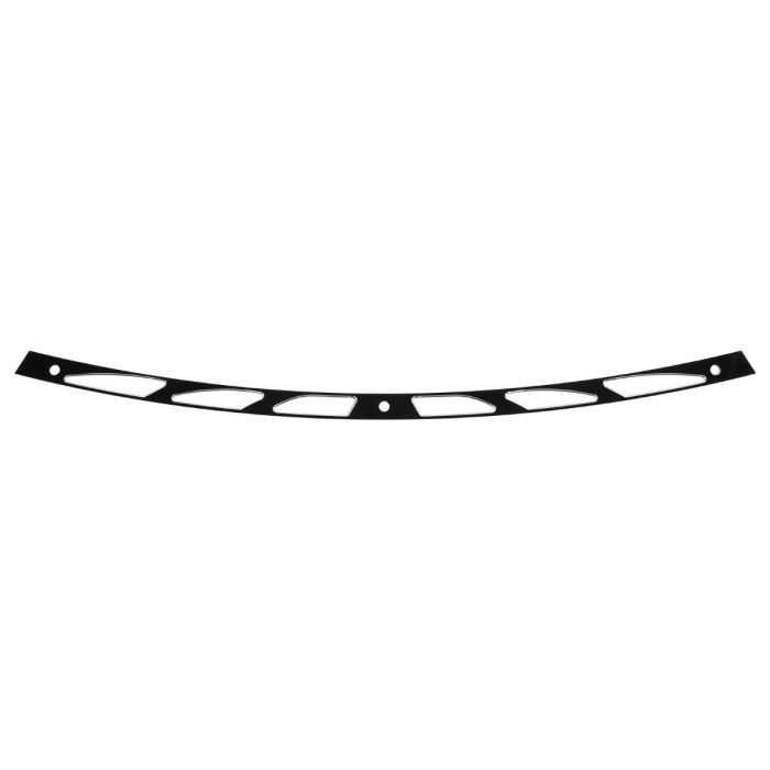 Harley '96-'13 Touring Hollow Cut Billet Windshield Trim in Black