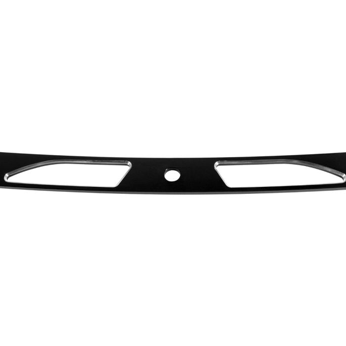 Harley® '96-'13 Touring Hollow Cut Billet Windshield Trim in Black