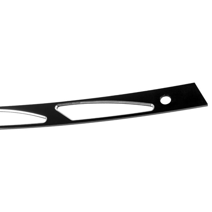 Harley® '96-'13 Touring Hollow Cut Billet Windshield Trim in Black