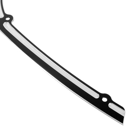 Harley® '98-'13 Road Glide Contrast Cut Billet Windshield Trim in Black