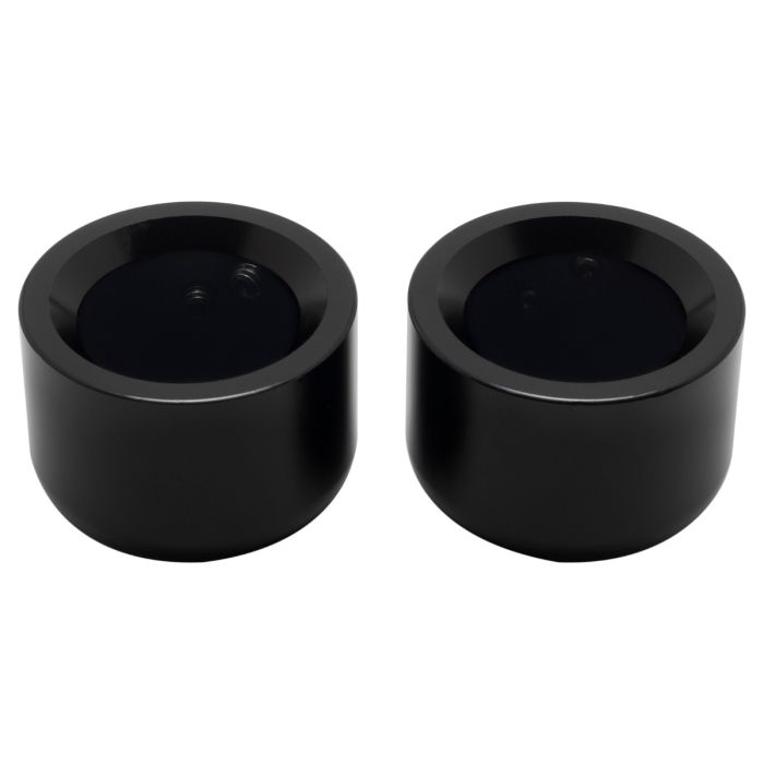 Harley® Front Axle Nut Cover smooth Black from HOGWORKZ inside