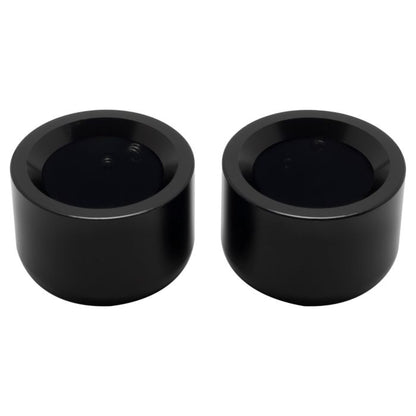 Harley® Front Axle Nut Cover smooth Black from HOGWORKZ inside