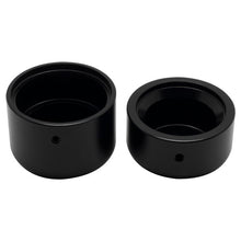 Softail and Dyna Rear Axle Nut Covers for Harley-Davidson in Black from HOGWORKZ inside
