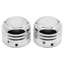 Harley® Front Axle Nut Covers smooth contrast cut Chrome from HOGWORKZ
