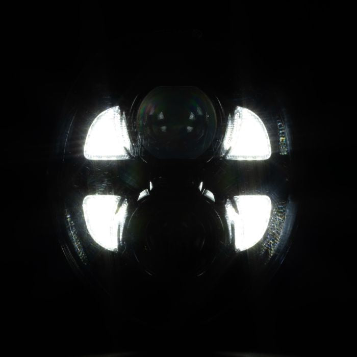 Harley® Breakout LED Black Headlight from HOGWORKZ near light