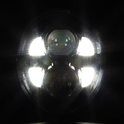 Harley® Breakout LED Black Headlight from HOGWORKZ low beam