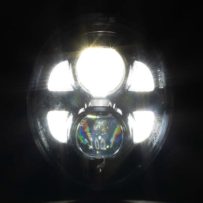 Harley® Breakout LED Black Headlight from HOGWORKZ light effect