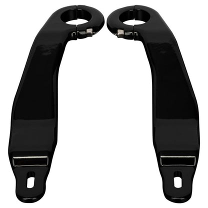 Black Harley Davidson® Road Glide Fairing Support Kit for '15+ from HOGWORKZ front view