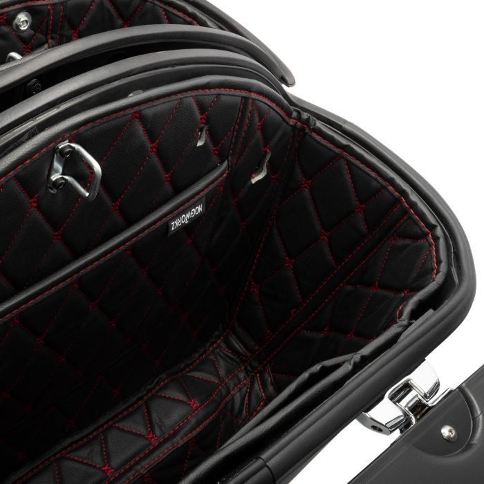 Indian Saddlebag Liners withy red stitching