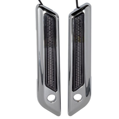 Chrome Saddlebag LED Latch Coverz™ for Harley® Touring from HOGWORKZ up