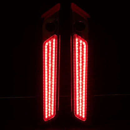 Chrome Saddlebag LED Latch Coverz™ for Harley® Touring Red Lens from HOGWORKZ led light
