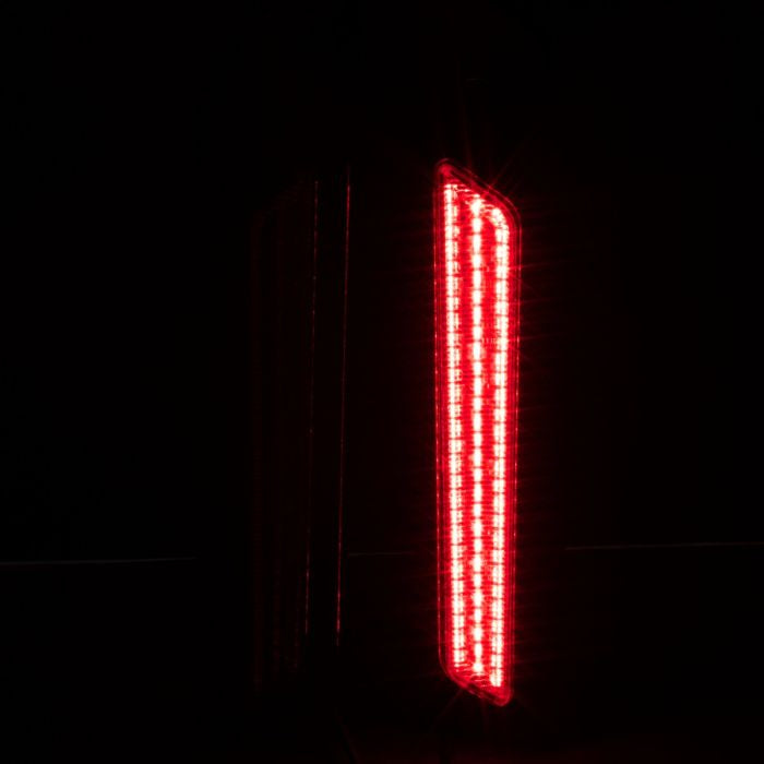 Black Saddlebag LED Latch Coverz™ for Harley® Touring Red Lens from HOGWORKZ right light
