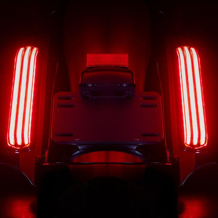 Harley® Touring CVO Style Stretched Rear Fender from Hogworkz brake lights
