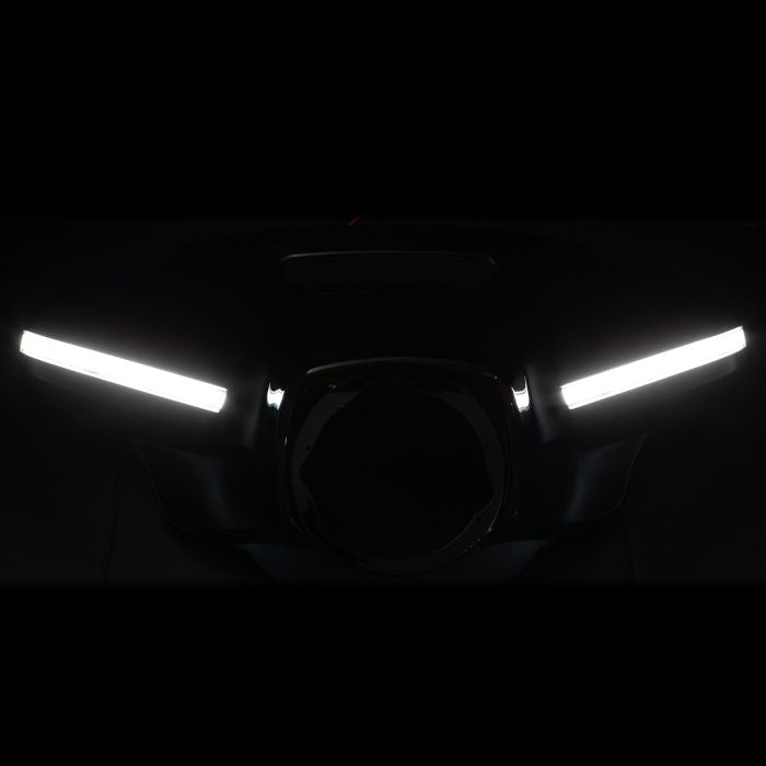Color Matched Outer Fairing w/ Integrated LEDs for Harley® Touring white LED