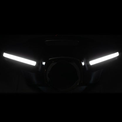 Color Matched Outer Fairing w/ Integrated LEDs for Harley® Touring white LED