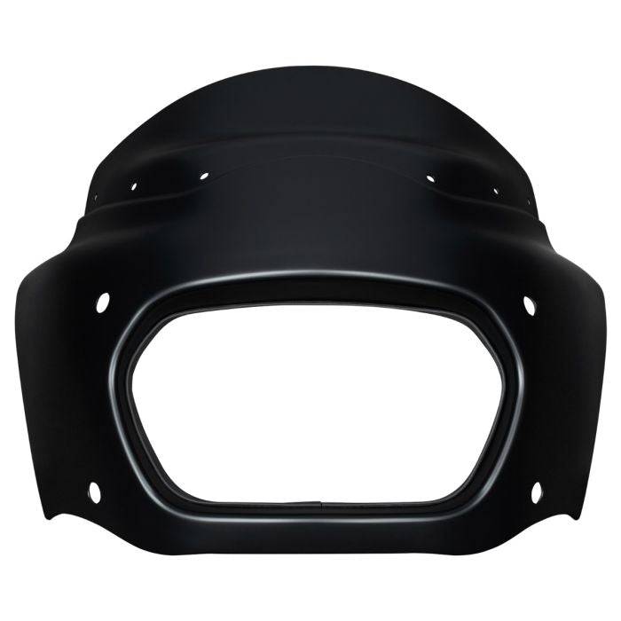 Color Matched Outlaw Headlight Fairing for Harley® Fat Bob FXFB in vivid black