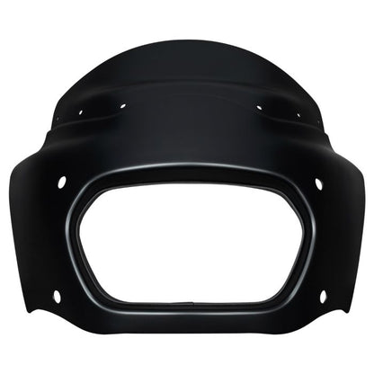 Color Matched Outlaw Headlight Fairing for Harley® Fat Bob FXFB in vivid black